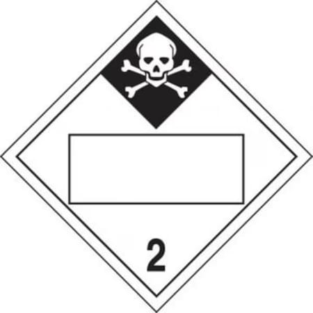 Accuform BLANK DOT PLACARD HAZARD CLASS 2 MPL424CT50 MPL424CT50